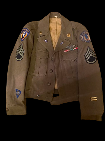 Eisenhower Troop Carrier Jacket W/ Embroidered patches - Militaria Khan