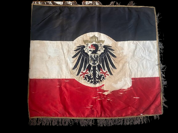 WW1 German Imperial Veterans Banner /w Family Crest and Veterans address and info - Militaria Khan