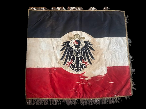 WW1 German Imperial Veterans Banner /w Family Crest and Veterans address and info - Militaria Khan