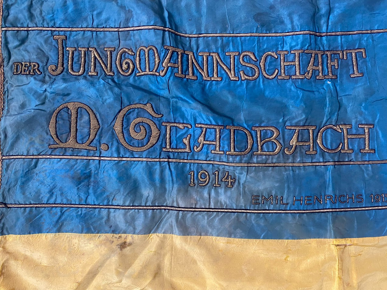 WW1 German Imperial Veterans Banner /w Family Crest and Veterans address and info - Militaria Khan